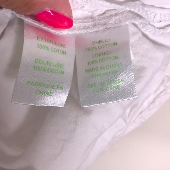 Lilly Pulitzer Lux Top Daisy Eyelet Resort White - Picture 9 of 13